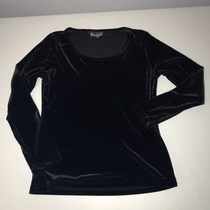 Black velvet outfit dress pant and top